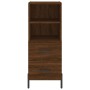 Credenza Rovere Marrone 34,5x34x180 cm in Legno Multistrato