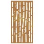 Decorazione Muro da Giardino 105x55 cm Bambù in Acciaio Corten