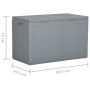 Baule da Giardino 180 L Grigio in Rattan PP