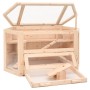 Gabbia per Criceti 80x40x43 cm in Legno Massello di Abete