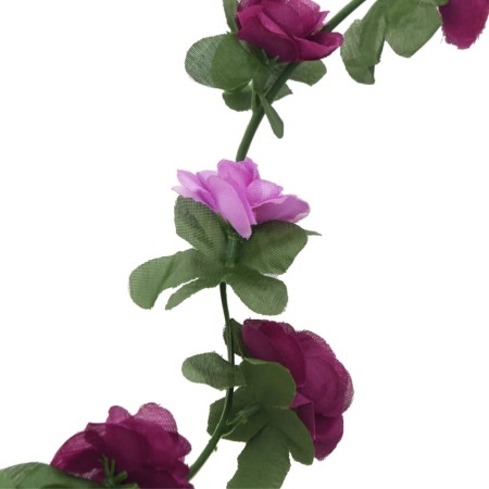 Ghirlande Fiori Artificiali 6 pz Viola Chiaro Primaverile 250cm