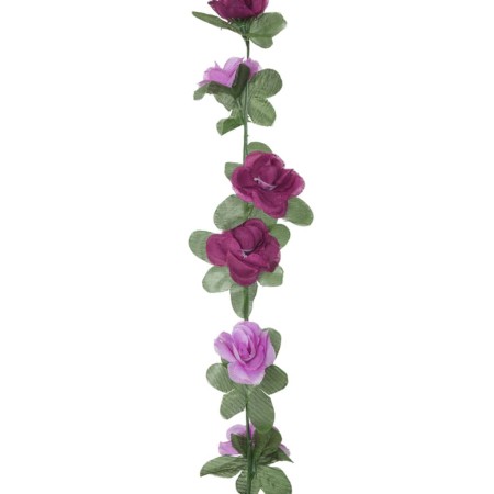 Ghirlande Fiori Artificiali 6 pz Viola Chiaro Primaverile 250cm