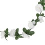 Ghirlande Fiori Artificiali 6 pz Bianco Primaverile 250cm