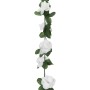 Ghirlande Fiori Artificiali 6 pz Bianco Primaverile 250cm