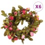 Ghirlande Fiori Artificiali 6 pz Rosato 215cm