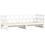Divano Letto con Letto Estraibile Bianco 90x190cm Massello Pino