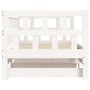 Divano Letto con Letto Estraibile Bianco 90x190cm Massello Pino