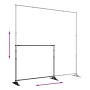 Supporti per Fondali 2 pz Neri 254x243 cm in Acciaio