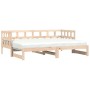 Divano Letto con Letto Estraibile 80x200cm Legno Massello Pino