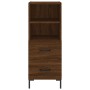 Credenza Rovere Marrone 34,5x34x180 cm in Legno Multistrato