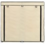 Scarpiera Coperta Crema 115x28x110 cm in Tessuto