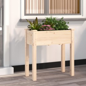 Fioriera con Fodera 71x37x76 cm Legno Massello di Abete