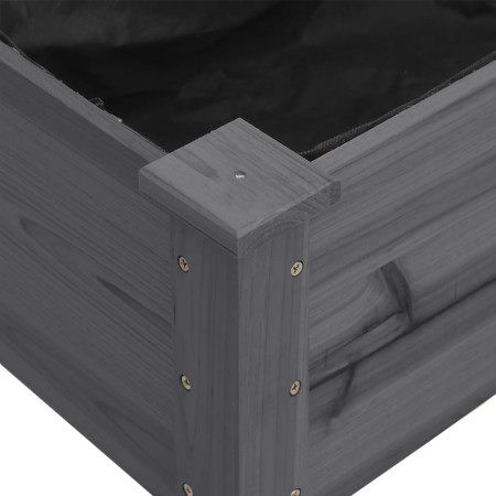 Fioriera con Fodera Grigia 71x37x76 cm Legno Massello di Abete