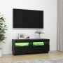 Mobile Porta TV con Luci LED Nero 100x35x40 cm