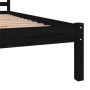 Giroletto in Legno di Pino 75x190 cm Nero 2FT6 Small Single