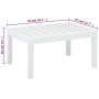 Tavolo da Giardino Bianco 78x55x38 cm in Plastica