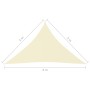 Parasole a Vela Oxford Triangolare 5x5x6 m Crema