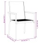 Sedie da Giardino 2 pz Nere 55x61,5x90 cm Textilene e Acciaio