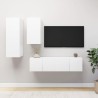 Set di Mobili Porta TV 4 pz Bianco in Legno Multistrato