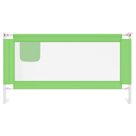 Sponda Letto di Sicurezza per Bambini Verde 160x25 cm Tessuto