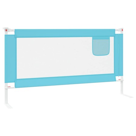 Sponda Letto di Sicurezza per Bambini Blu 160x25 cm in Tessuto