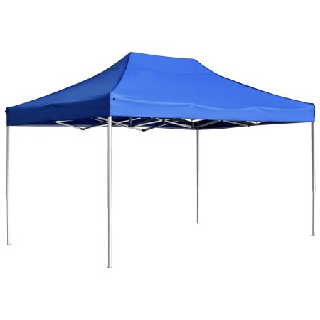 Gazebo Professionale Pieghevole Alluminio 4,5x3 m Blu