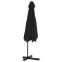 Ombrellone da Esterni con Palo in Metallo 300 cm Nero