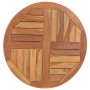 Piano Tavolo in Legno Massello di Teak Rotondo 2,5 cm 70 cm
