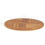 Piano Tavolo in Legno Massello di Teak Rotondo 2,5 cm 70 cm