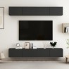 Mobili Porta TV 4 pz Neri 100x30x30 cm in Legno Multistrato