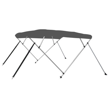 Bimini di Prua con Tendalino a 4 Archi Antracite 243x210x137 cm