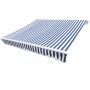 Tendone Parasole in Tela Blu e Bianco 350x250 cm