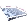 Tendone Parasole in Tela Blu e Bianco 350x250 cm
