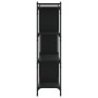 Libreria Nera 4 Ripiani 76x32x123 cm Legno Multistrato