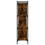 Libreria Rovere Fumo 4 Ripiani 76x32x123 cm Legno Multistrato
