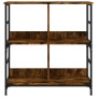 Libreria Rovere Fumo 78,5x33x82 cm in Legno Multistrato