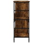 Libreria Rovere Fumo 78,5x33x82 cm in Legno Multistrato