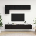 Set di Mobili Porta TV 5 pz Nero in Legno Multistrato