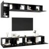 Set di Mobili Porta TV 5 pz Nero in Legno Multistrato