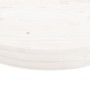 Piano Tavolo Rotondo Bianco Ø40x3 cm in Legno Massello di Pino