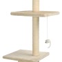 Albero per Gatti con Pali Tiragraffi in Sisal 260 cm Beige