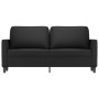Divano a 2 Posti Nero 140 cm in Similpelle