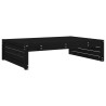 Set Salotto da Giardino 4 pz Nero in Legno Massello di Pino
