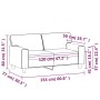 Divano a 2 Posti Cappuccino 140 cm in Similpelle