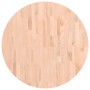 Piano per Tavolo Ø80x2,5 cm Rotondo in Legno Massello di Faggio