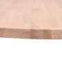 Piano per Tavolo Ø80x2,5 cm Rotondo in Legno Massello di Faggio
