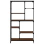 Libreria Rovere Marrone 99x35,5x176cm Legno Multistrato Acciaio