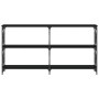 Tavolino Consolle Nero 156x28x80,5 cm in Legno Multistrato
