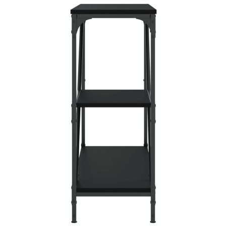 Tavolino Consolle Nero 88,5x30x75 cm in Legno Multistrato