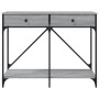 Tavolo Consolle Grigio Sonoma 100x39x78,5 cm Legno Multistrato